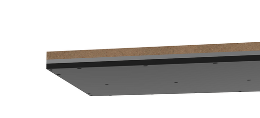 Side view of the 24x24 PGC Gridplate cnc router fixture plate