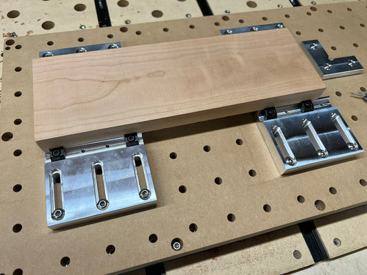 Clamp rail clamping a long board 