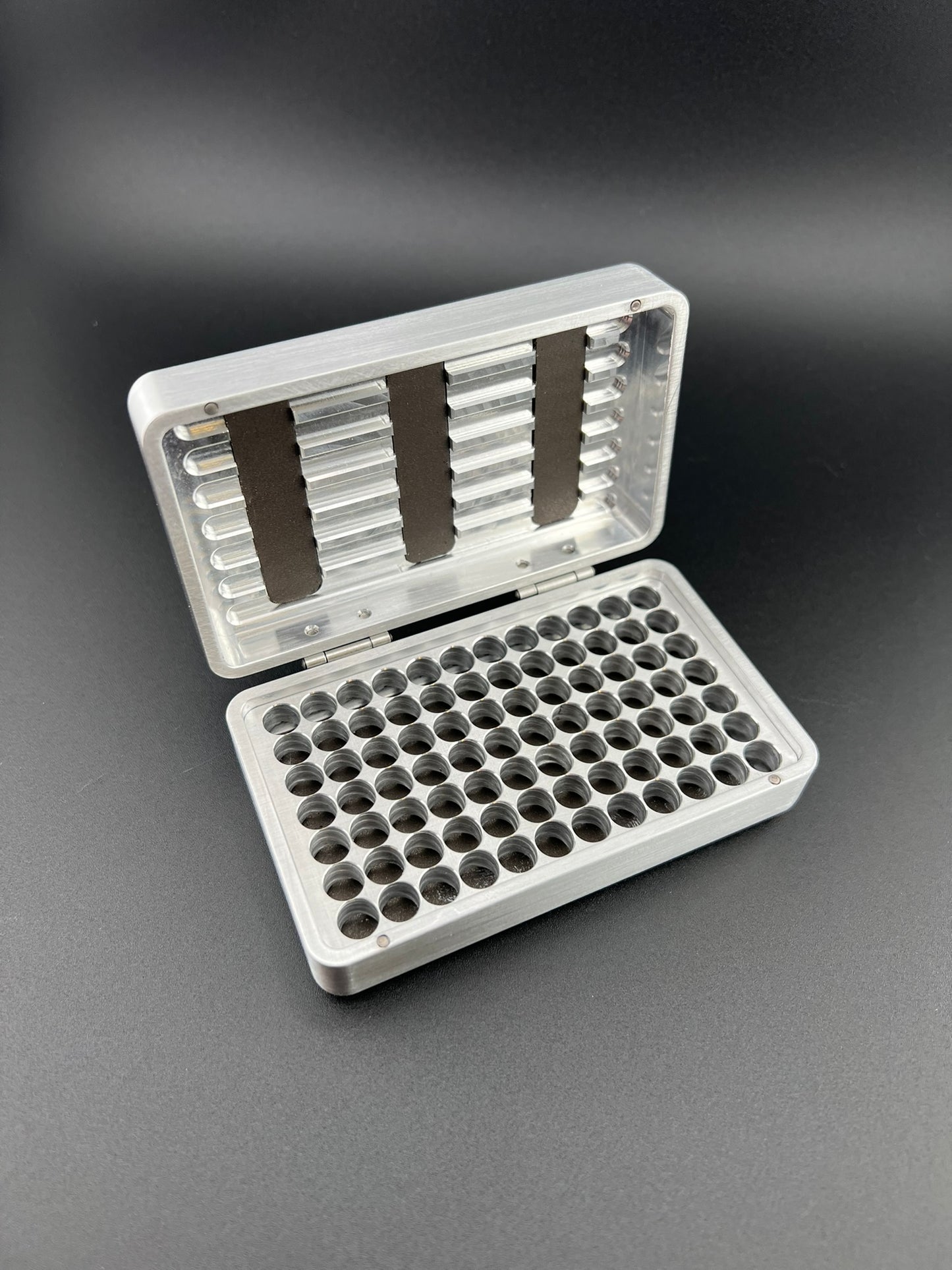 Premium CNC Machined Aluminum Precision Screwdriver Bit Organizer Case – 90+ Bit Storage