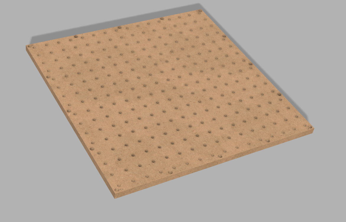 PGC GridPlate™ 24x24 Replacement MDF Top,CNC Fixture Plate Spoil board